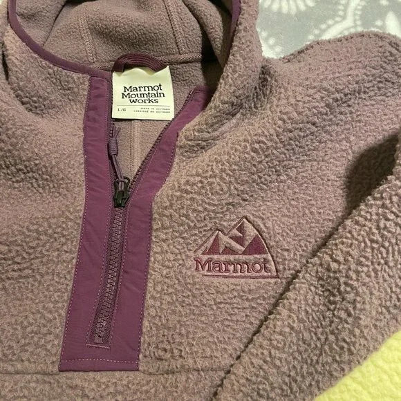 Marmot Women's Super Aros Fleece Hoodie, Large EUC - Picture 7 of 8